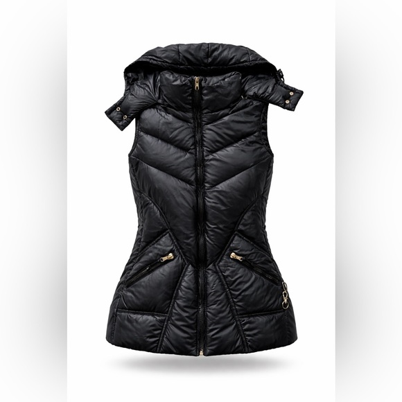 J. Crew Jackets & Blazers - J. Crew navy hooded down puffer vest -size Small